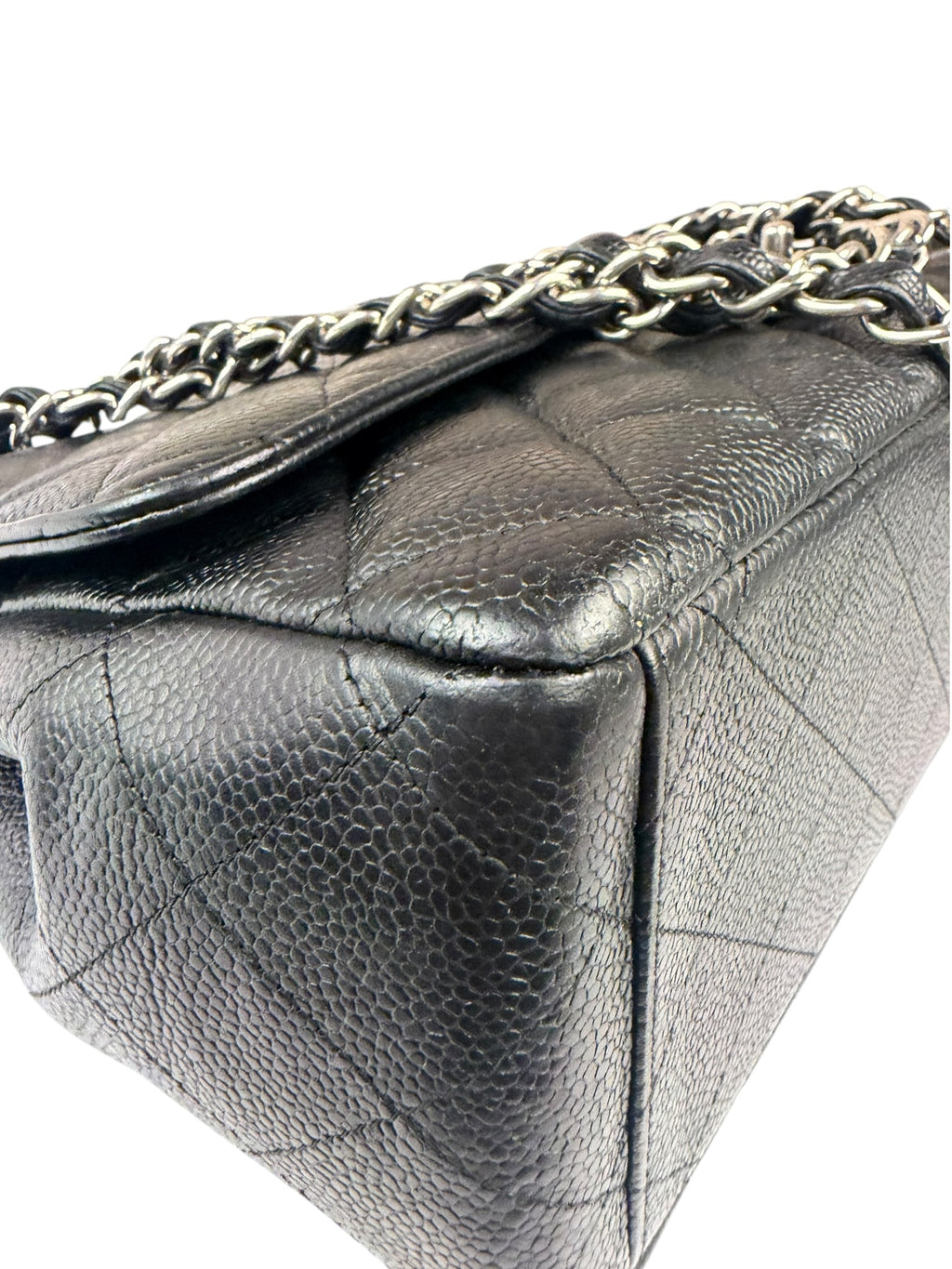 Chanel Black Quilted Leather Jumbo Classic Flap Bag 2009