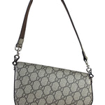 Gucci Beige Leather GG Horsebit 1955 Asymmentric Two-Way Bag