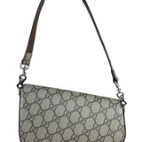Gucci Beige Leather GG Horsebit 1955 Asymmentric Two-Way Bag