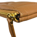 Mulberry Brown Leather Softie Quilted Coin Pouch