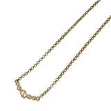 Christian Dior CD Crystal Rhinestone Gold Tone Necklace