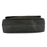 Gucci Grey/Black Leather GG Supreme Messenger Bag
