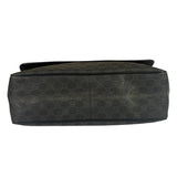 Gucci Grey/Black Leather GG Supreme Messenger Bag