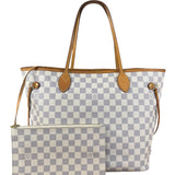 Louis Vuitton Damier Azur Neverfull MM w/ Pouch