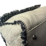Chanel Cream Lambskin Funny Tweed Flap Bag 2009