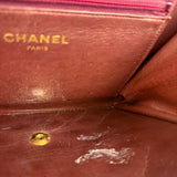 Chanel Black Diamond Stitch Lambskin Square Flap 1988