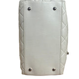 Chanel Vintage White Quilted Leather Chain Me Tote 2010