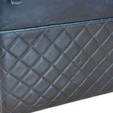 Chanel Black Quilted Caviar Leather Tablet Clutch Case