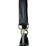 Yves Saint Laurent Black Leather St. Tropez Ruffled Hobo Bag