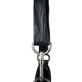 Yves Saint Laurent Black Leather St. Tropez Ruffled Hobo Bag
