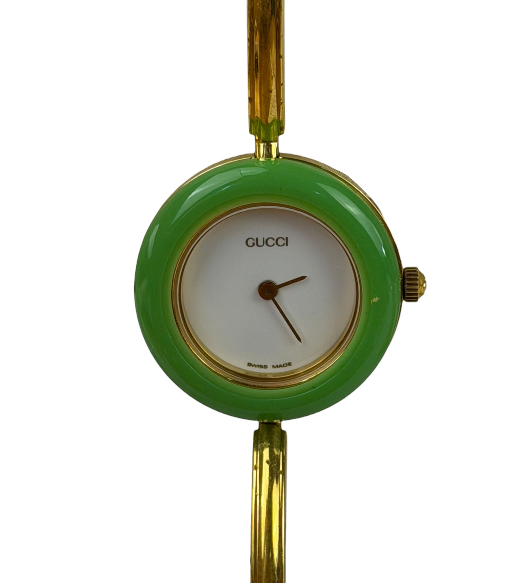 Gucci Interchangeable Bezel Watch Gold Plated Bangle