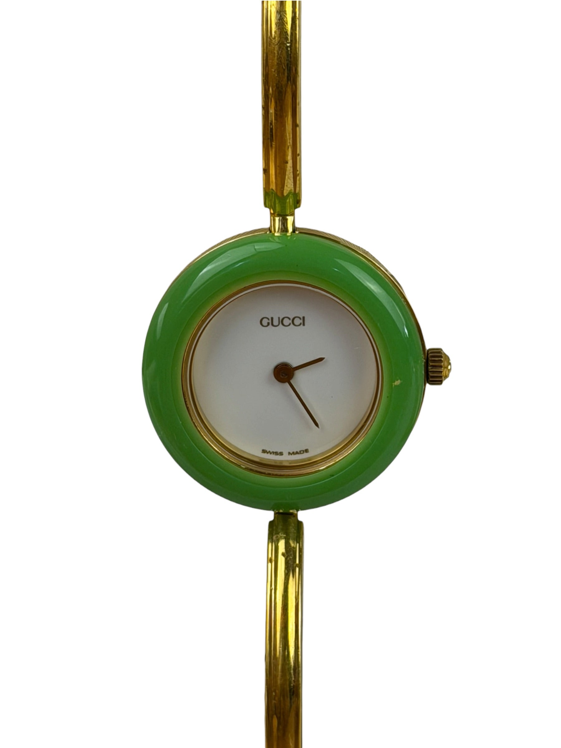 Gucci Interchangeable Bezel Watch Gold Plated Bangle