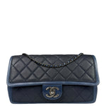 Chanel Paris-Salzburg Blue Bicolor Quilted Flap Bag 2014