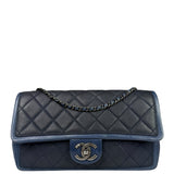 Chanel Paris-Salzburg Blue Bicolor Quilted Flap Bag 2014