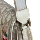 Christian Dior Beige Embroidered Trotter Flap Crossbody Bag