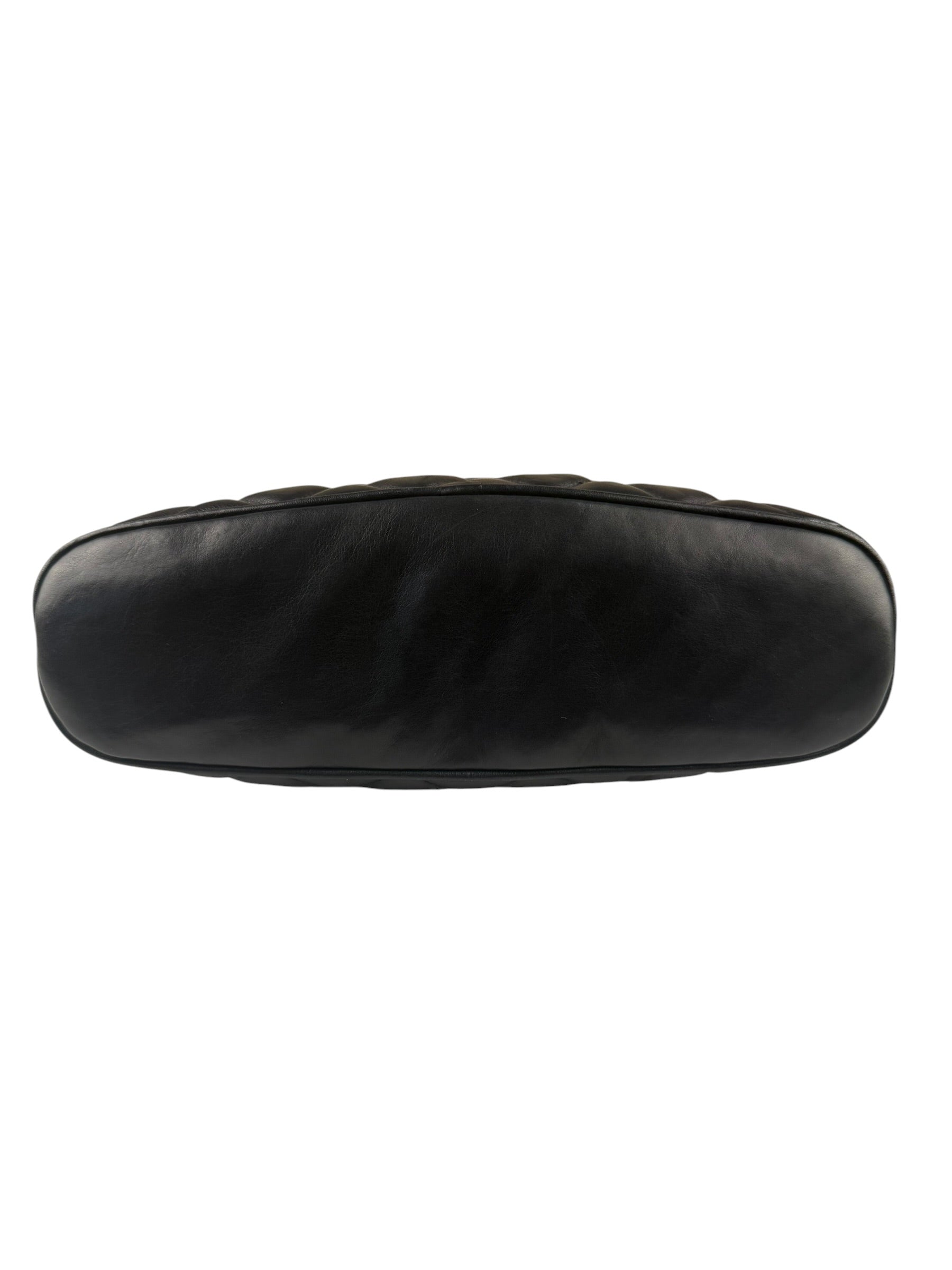 Chanel Vintage Black Quilted Leather Shoulder Bag 1987