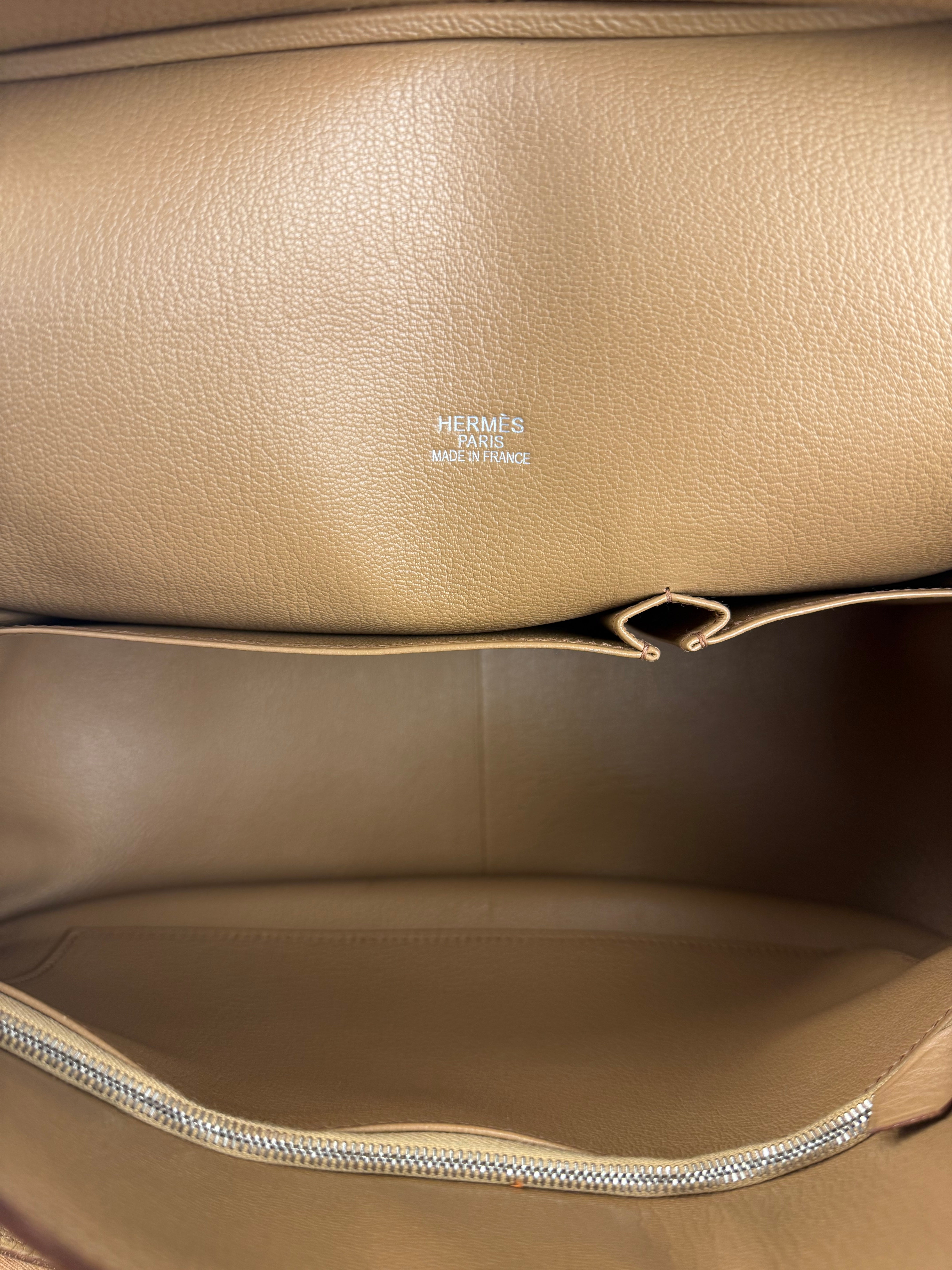 Hermes Jypsiere Tan Clemence Leather Shoulder Bag 2008