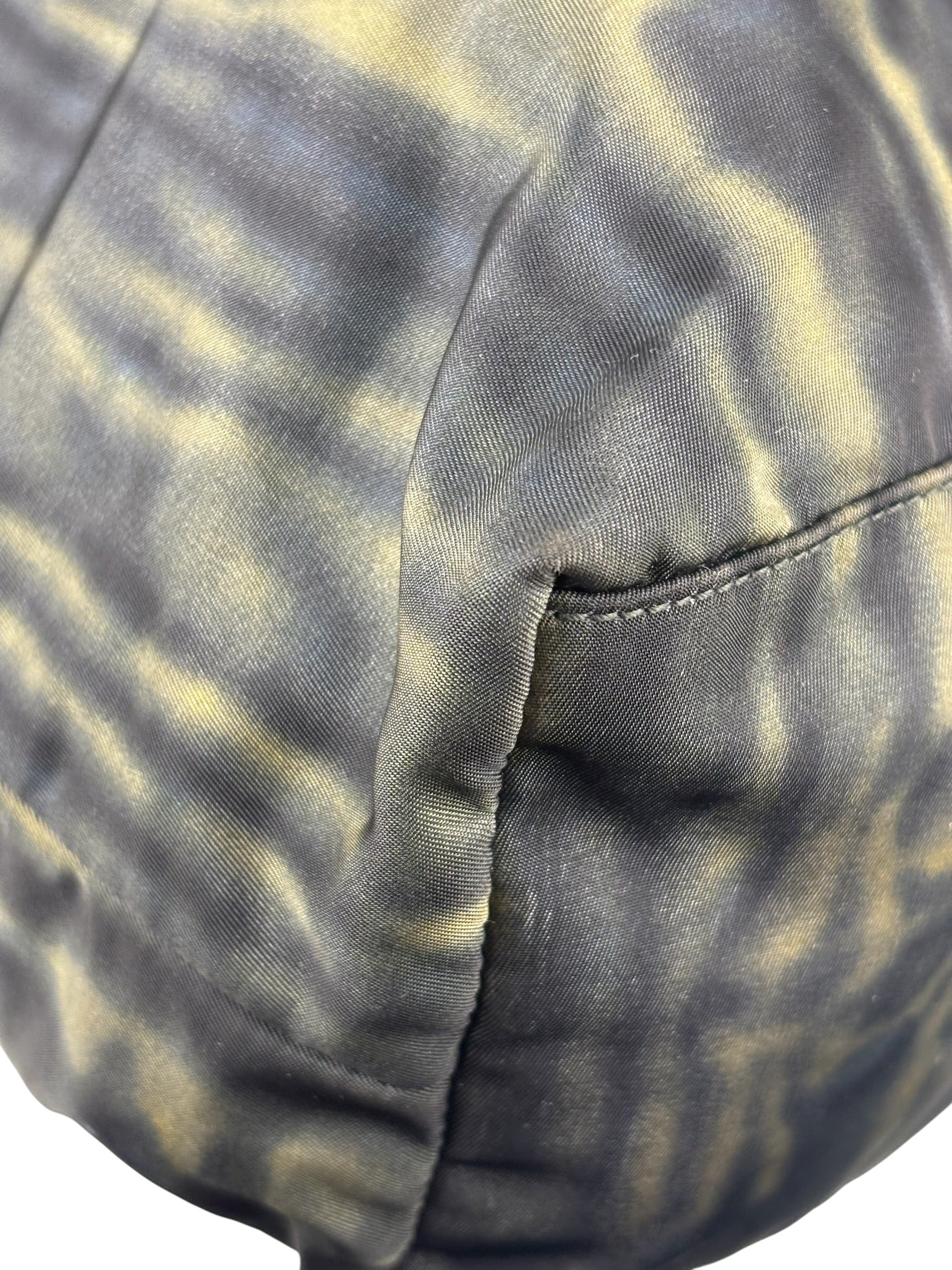 Prada Green/Black Nylon Tessuto Stampato Shoulder Bag