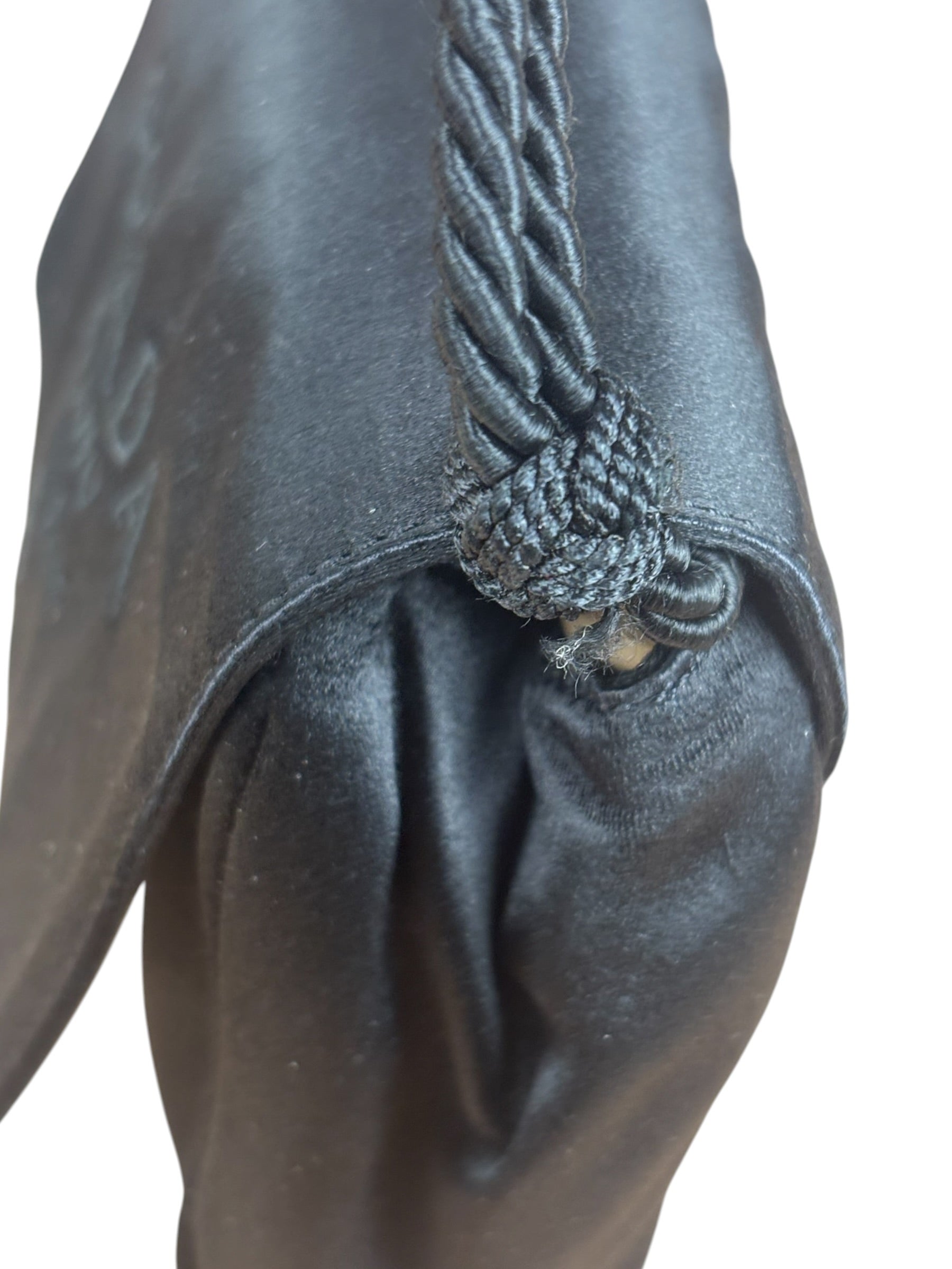 Prada Vintage Black Satin Mini Shoulder Bag