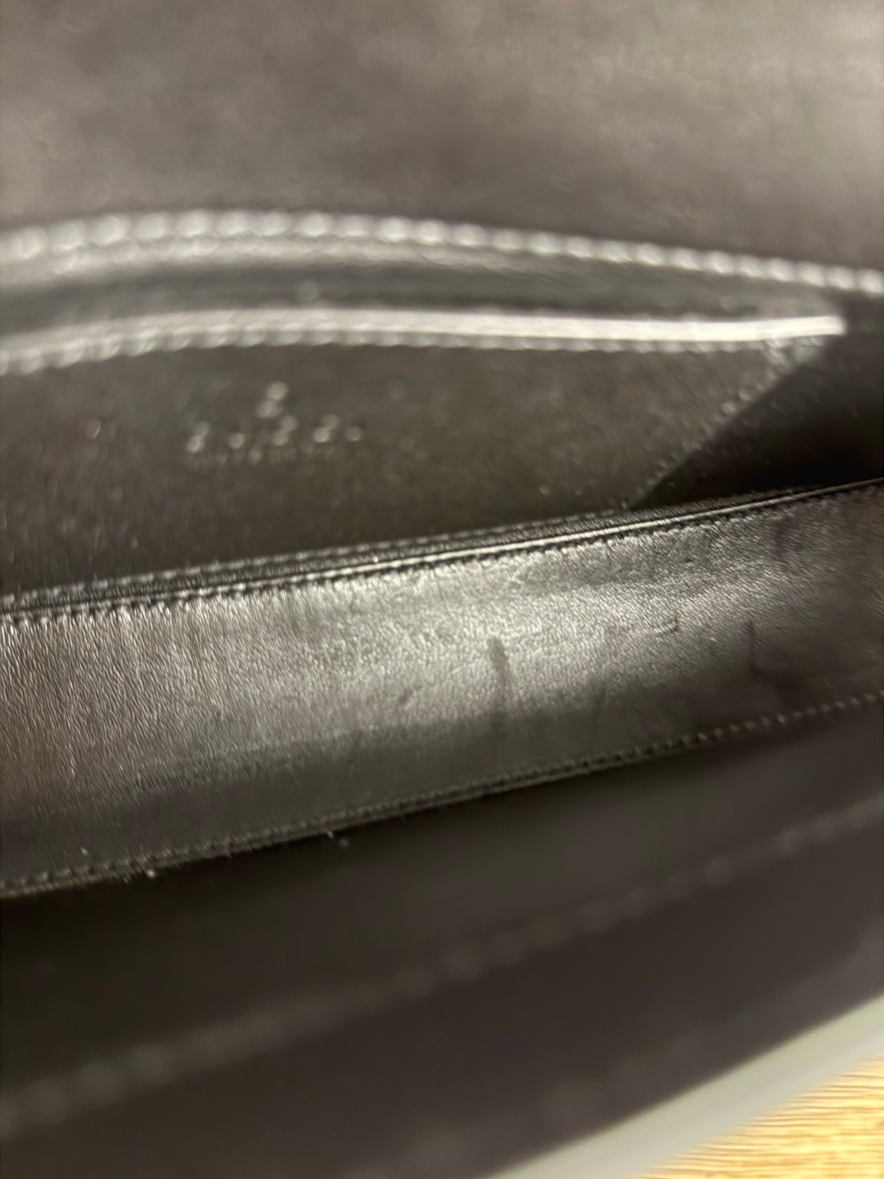 Gucci Black Leather Bamboo Night Small Clutch/Pochette