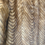 Vintage Brown Chevron Mink Fur Coat