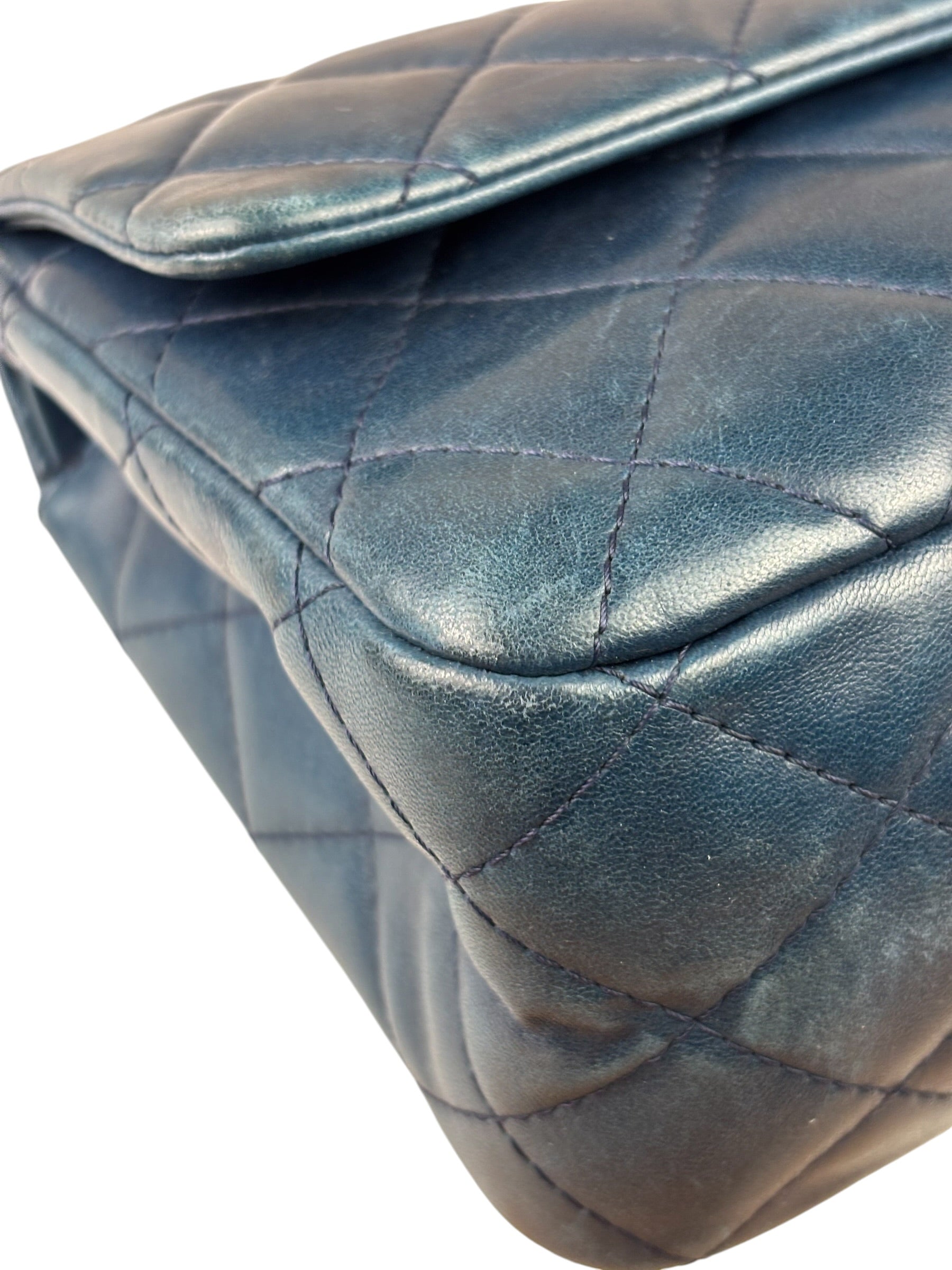 Chanel Blue Reissue 225 Double Flap Bag 1991