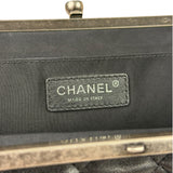 Chanel Black Python Leather Kiss-Lock Flap Bag 2015