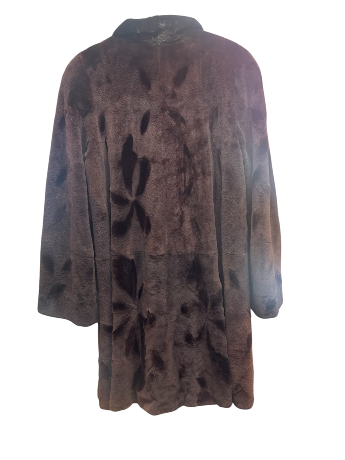 Vintage L-Fur Dark Brown Sheared Nutria Fur Coat (Free Size)
