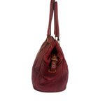 Fendi Red Grained Leather Etniko Shoulder Bag