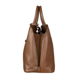Prada Vintage Brown Leather Top Handle Bag