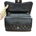 Chanel Black Caviar Quilted Leather Classic Jumbo Double Flap Bag 2011
