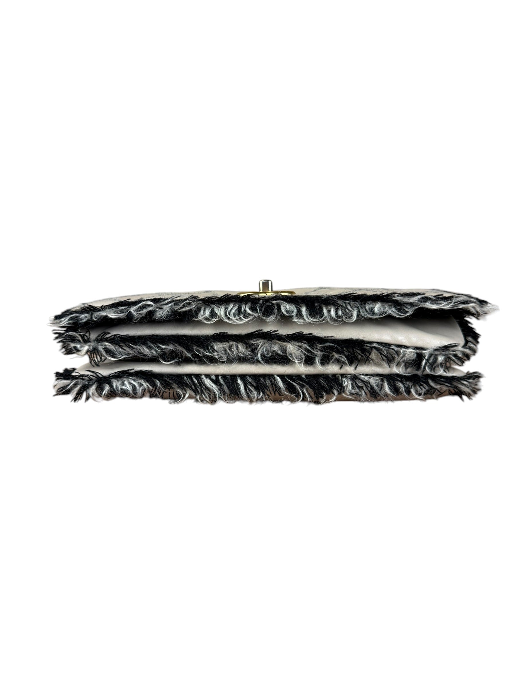 Chanel Tweedy Quilted Leather Fringe Flap Bag 2011