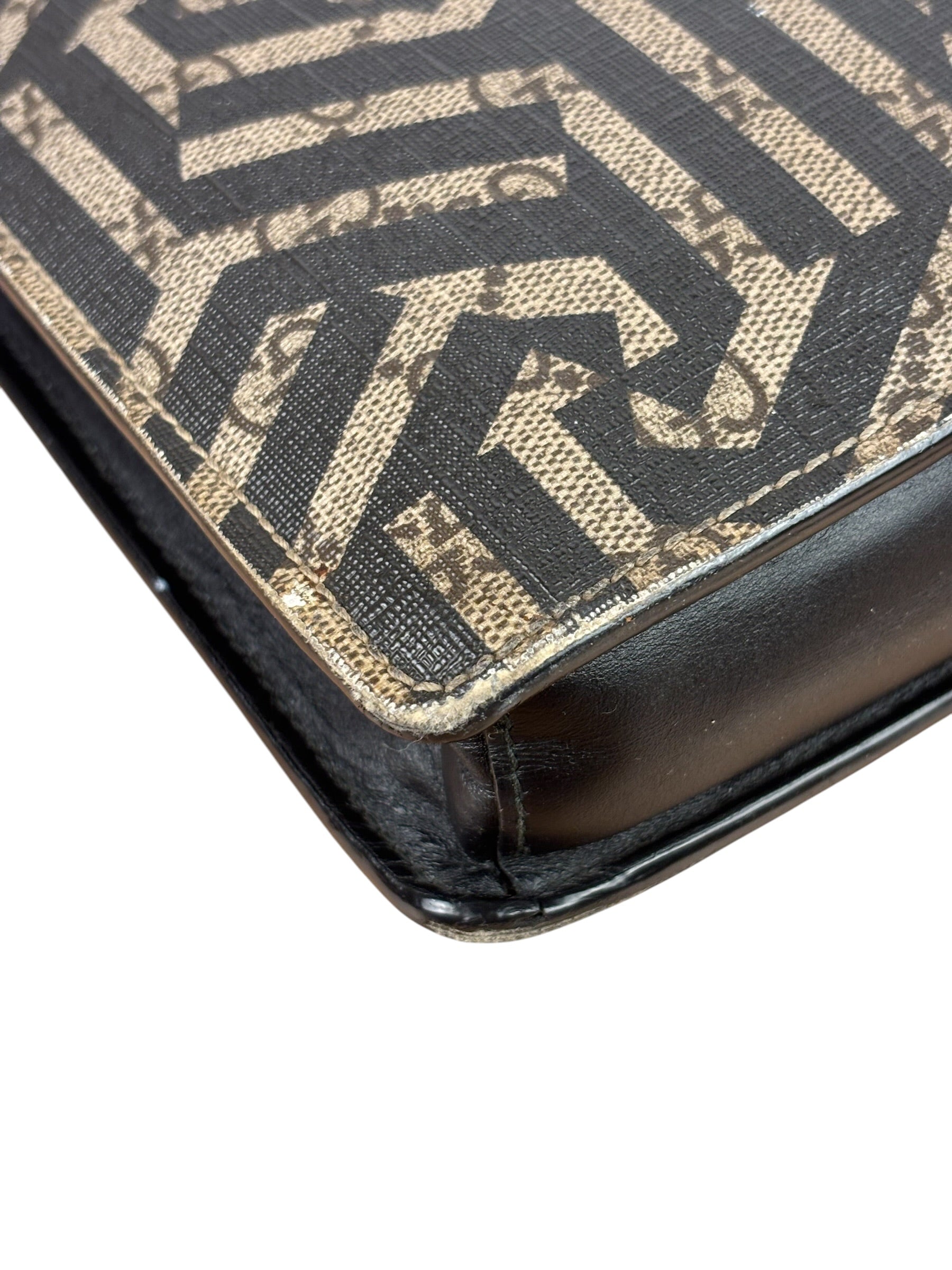 Gucci Beige/Black GG Caleido Web Zip Crossbody Bag