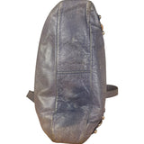 Balenciaga Vintage Distressed Purple Leather City Bag