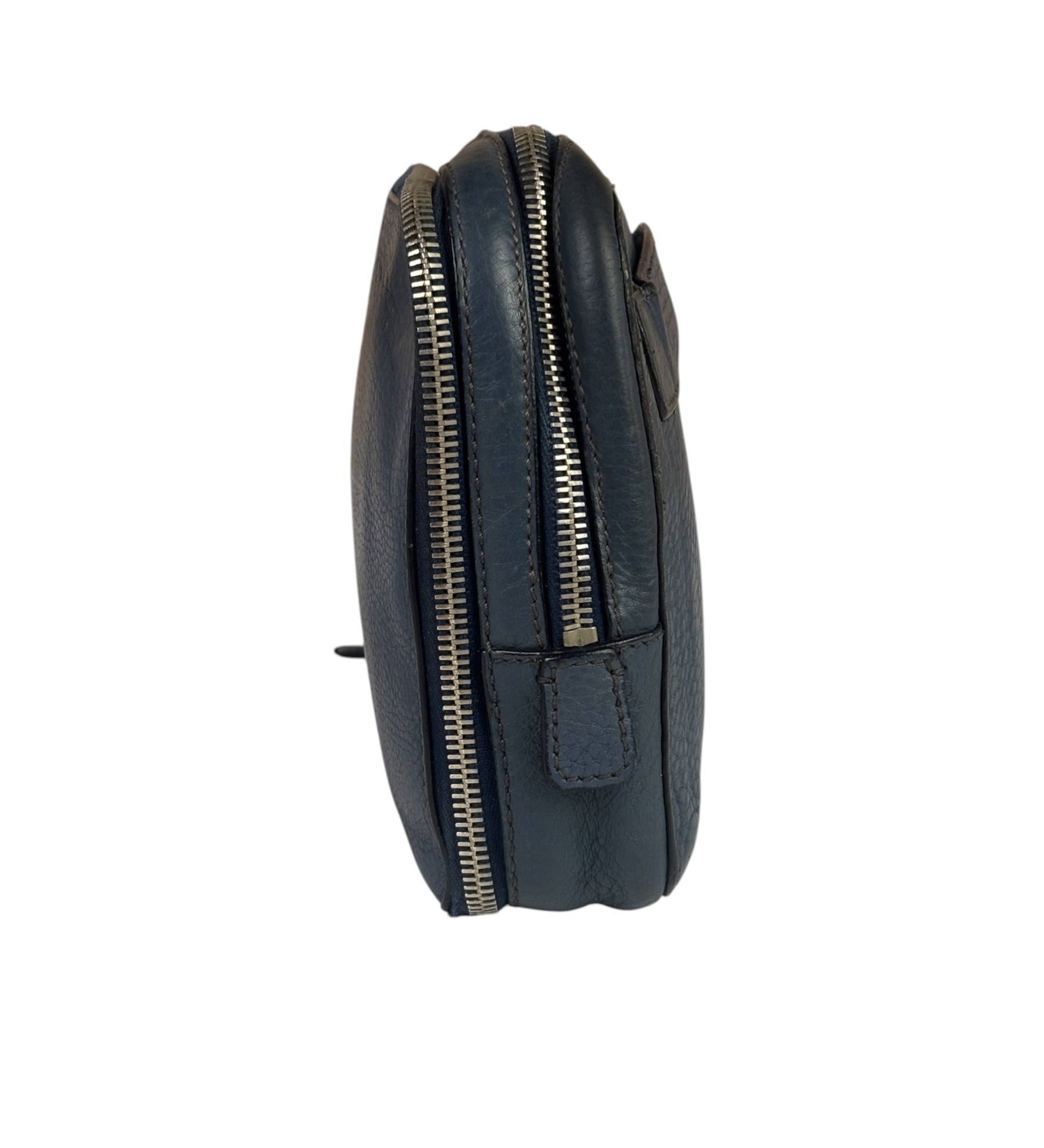 Prada Navy Blue Leather Camera Bag