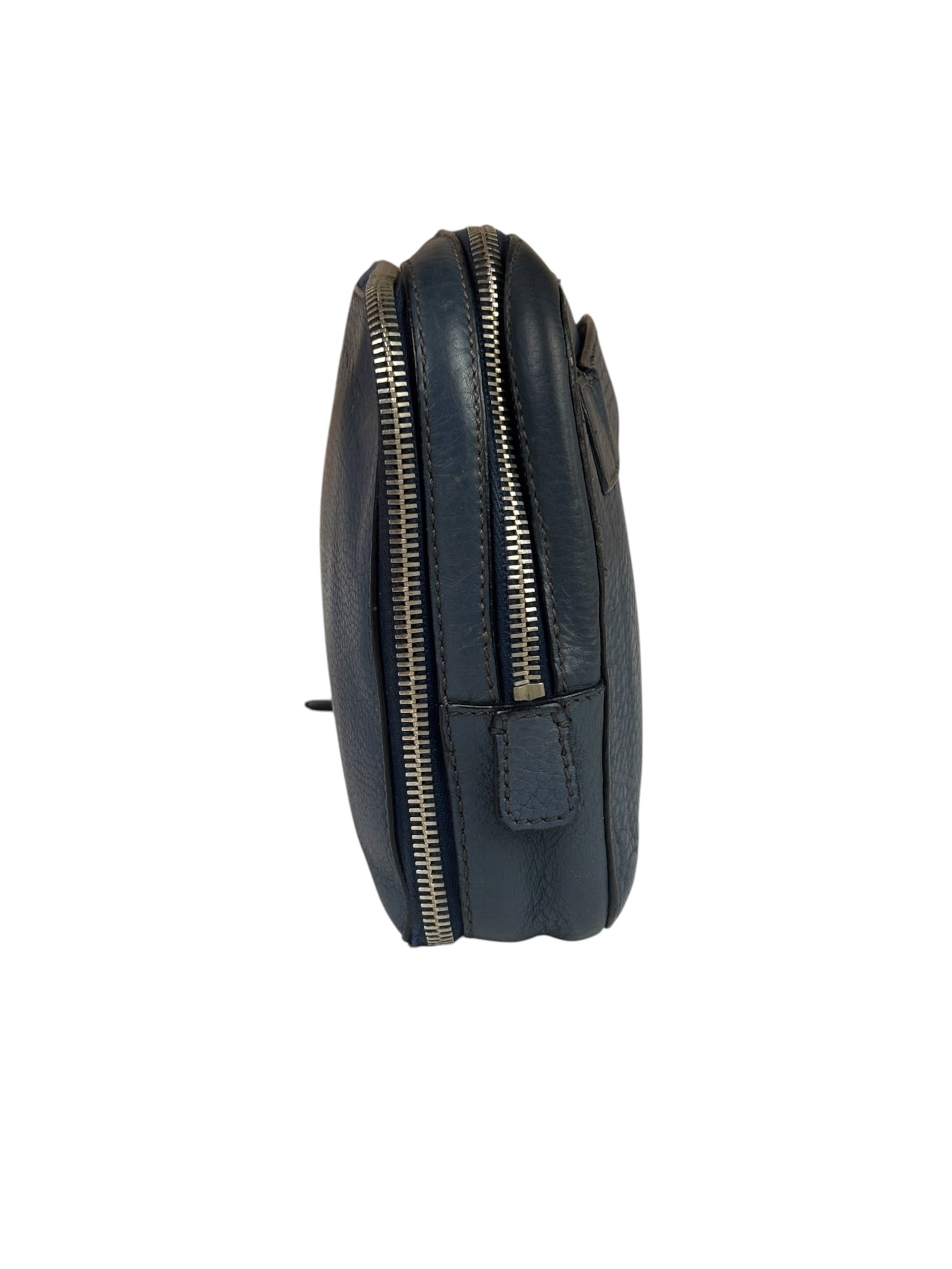 Prada Navy Blue Leather Camera Bag