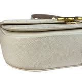 Chanel Ivory Caviar Quilted Coco Cuba Chain Top Handle Bag 2018
