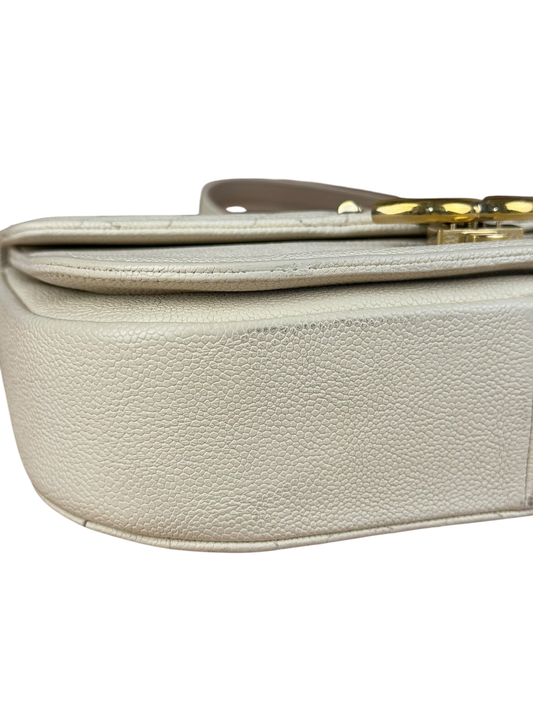 Chanel Ivory Caviar Quilted Coco Cuba Chain Top Handle Bag 2018