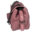 Bottega Veneta Purple Leather Rialto Intrecciato Shoulder Bag