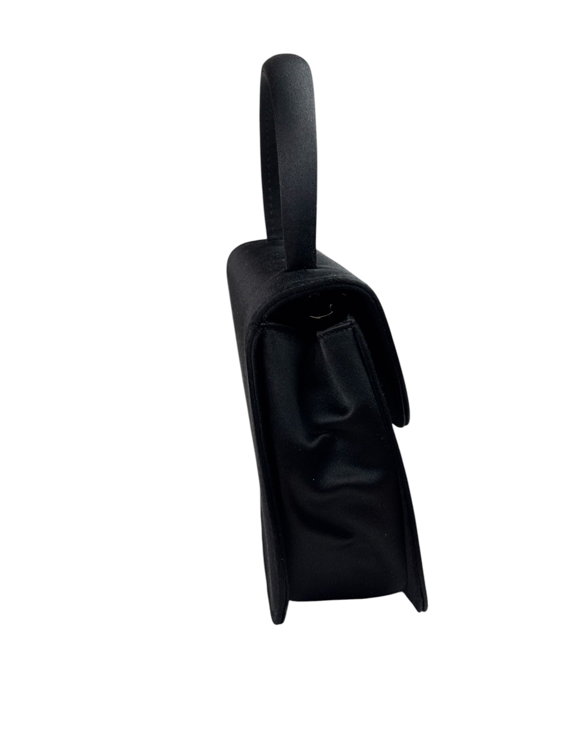 Gucci Vintage Satin Horsebit Top Handle Bag