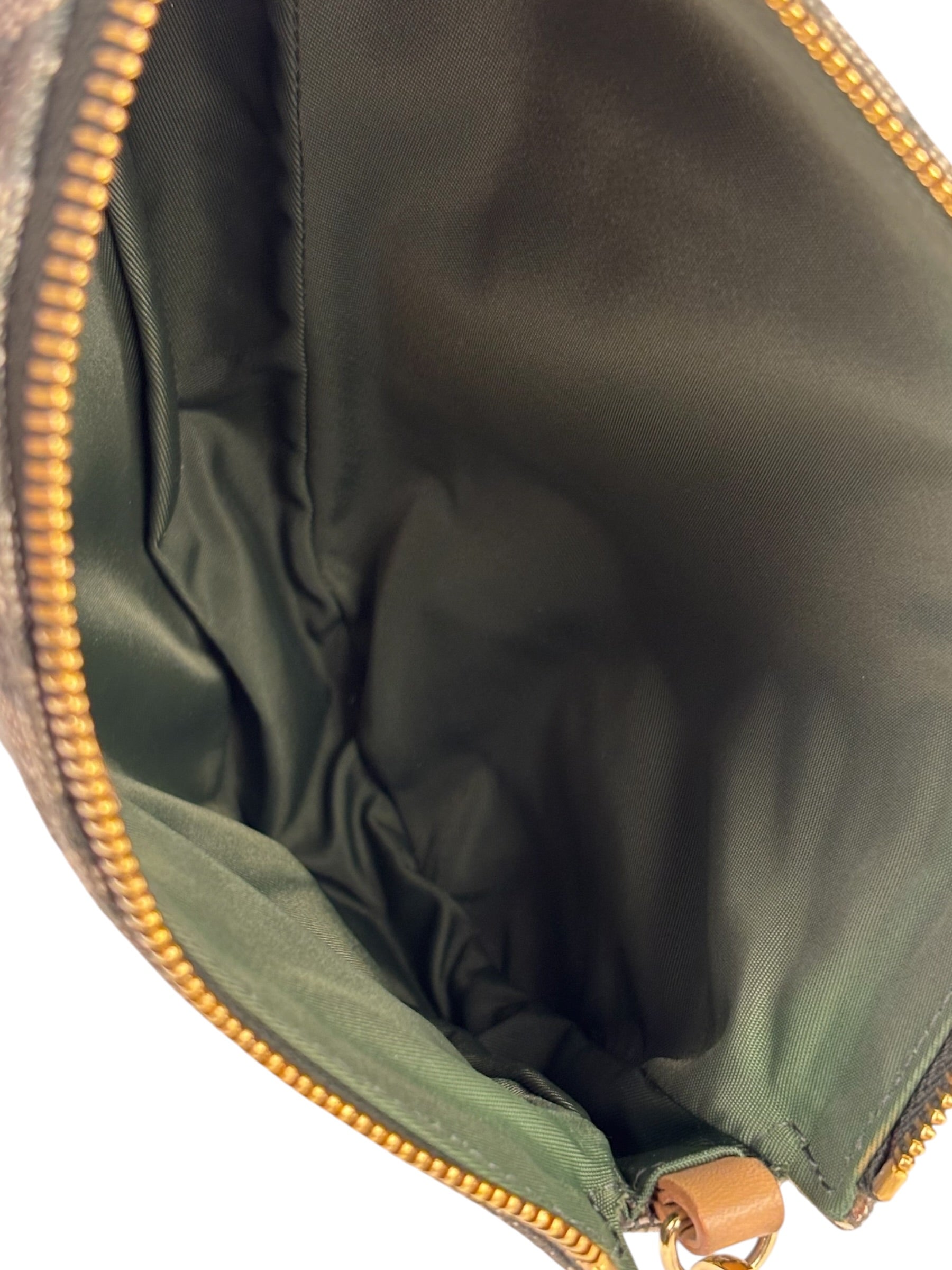 Christian Dior Vintage Green Trotter Saddle Pochette