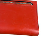 Loewe Red/Pink Leather Trifold Long Wallet
