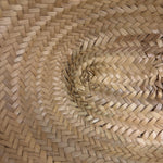 Loewe White Leather Raffia Basket Bag