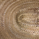 Loewe White Leather Raffia Basket Bag