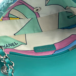 Chanel Mint Green Quilted Terry Cloth Coco Beach Flap Bag 2019