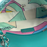 Chanel Mint Green Quilted Terry Cloth Coco Beach Flap Bag 2019