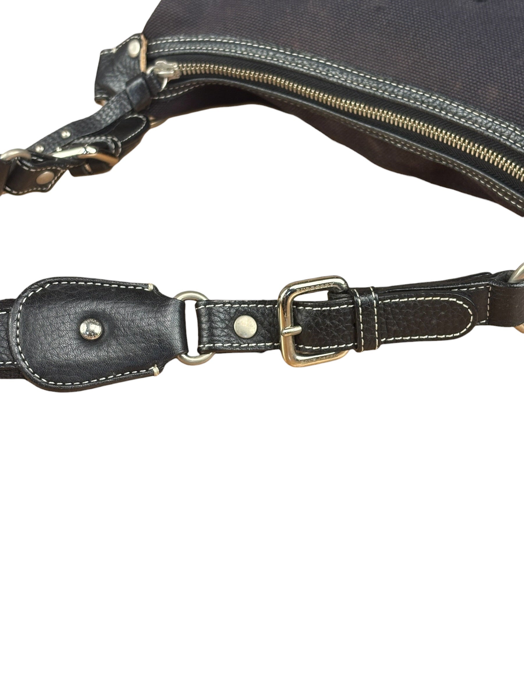 Burberry Vintage Black Canvas Crossbody Bag