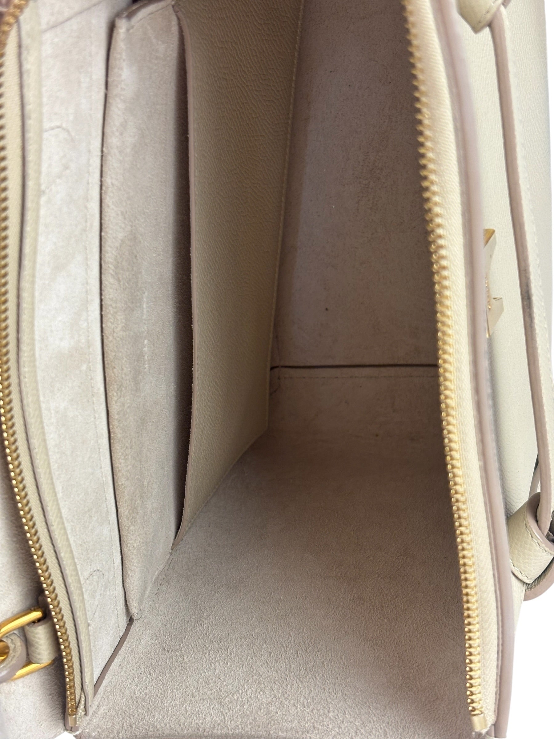 Celine Cream Calfskin Belt Nano Two-Way Bag