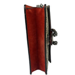 Gucci Beige/Red Leather/Suede Trim GG Supreme Dionysus Small Shoulder Bag