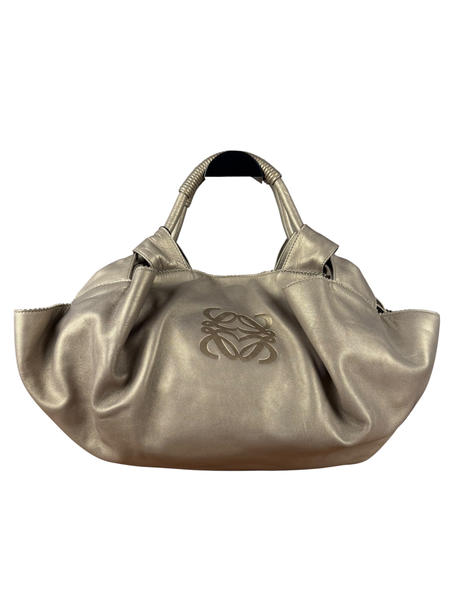 Loewe Metallic Beige Nappa Aire Handbag